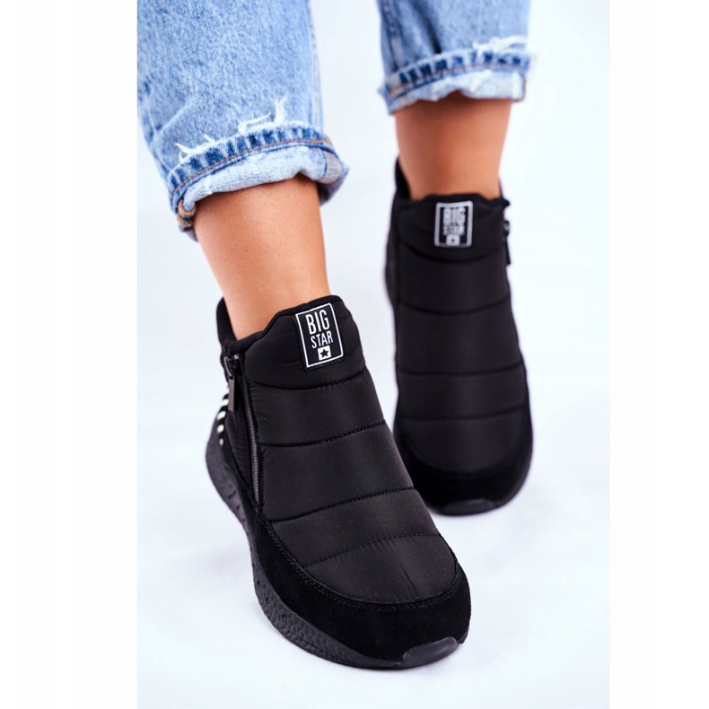 Kvinnors ungdoms snöskor Big Star Black GG274470 svart 2