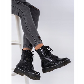 SHELOVET Stövlar med mönster svart 1