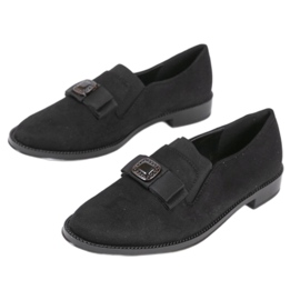 Svarta slip-on skor med band 236-1 1