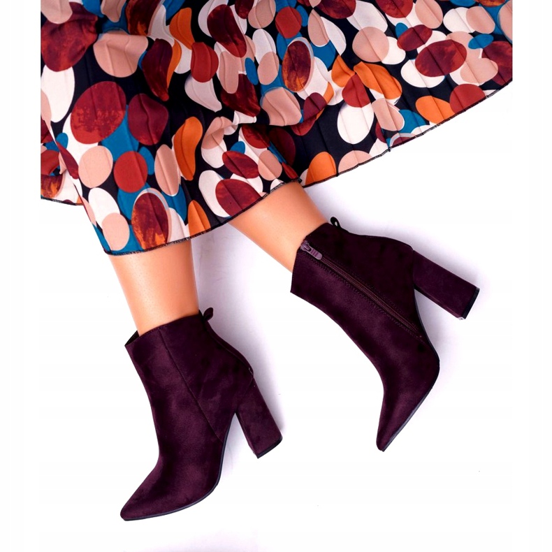 Evento Lila stövletter i mocka violett 2