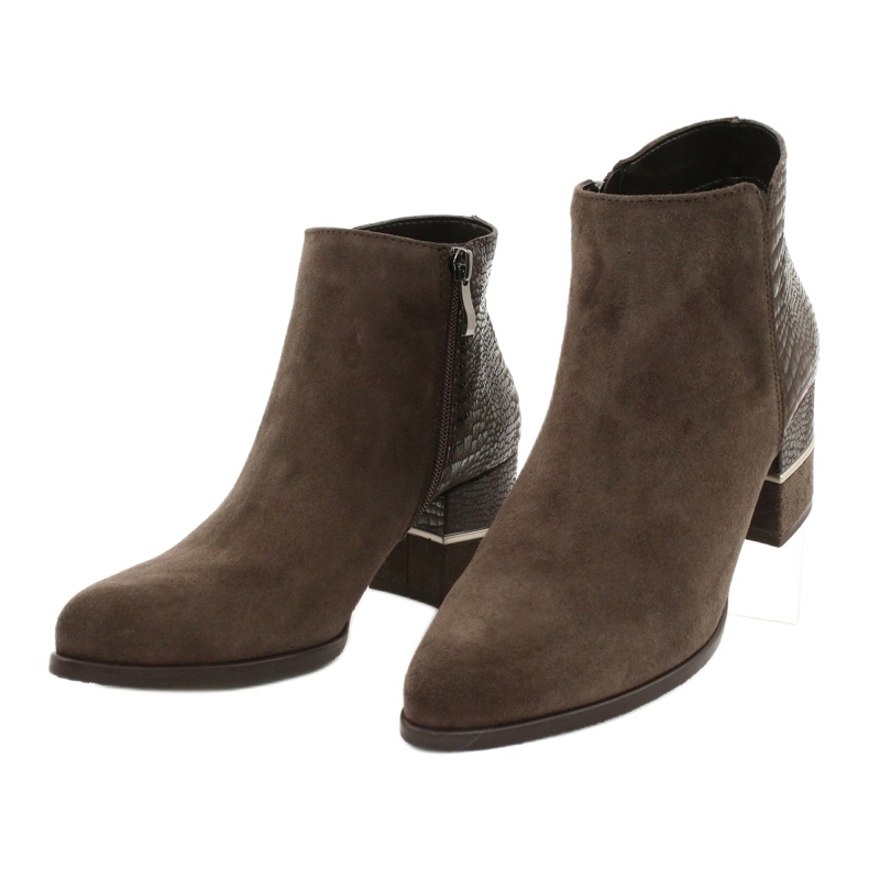 Gamis Kvinnors snygga mocka stövlar 4005 bruna 2
