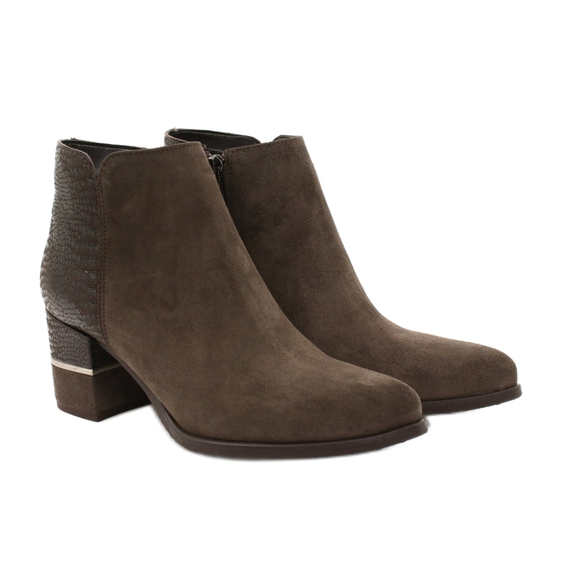 Gamis Kvinnors snygga mocka stövlar 4005 bruna 4