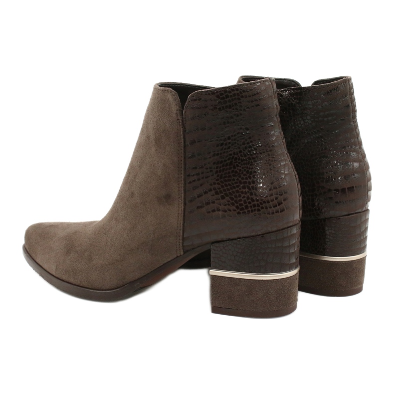 Gamis Kvinnors snygga mocka stövlar 4005 bruna 3