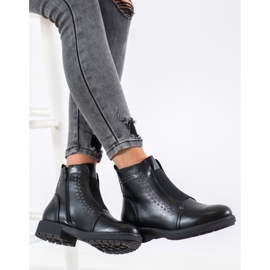 Sergio Leone Bekväma stövlar med elastiskt band svart 1