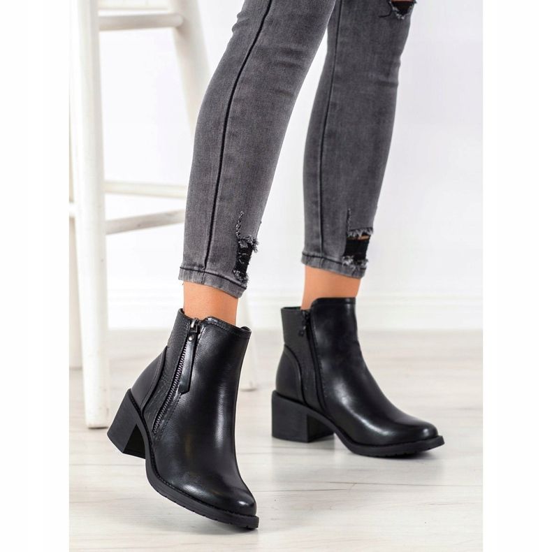 Small Swan Klassiska stövlar med dragkedja svart 1