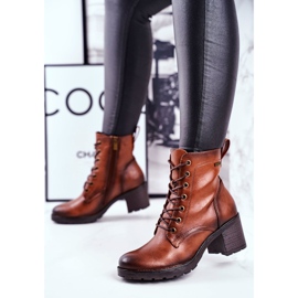 Vinceza Damskor på en högklackad brun fiber 2