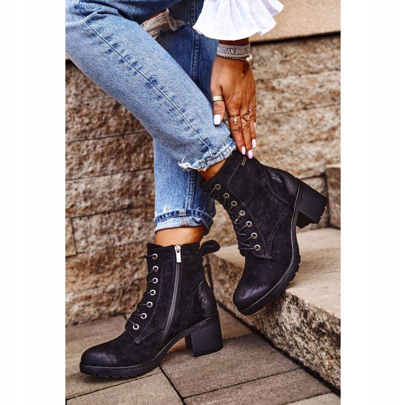 Vinceza Kvinnors svarta varma stövlar på hälen Vertigo 1