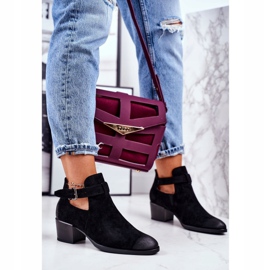 Vinceza Kvinnors stövlar på hög klack med utskärningar svart Sicilien 1