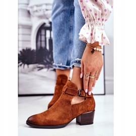 Vinceza Kvinnors stövlar på hög klack med utsnitt Camel Sicilien brun 1