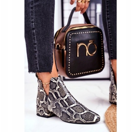 PV3 Damskor med utskärningar, läder Visconi 2625804 grå 2