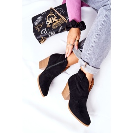 MSMG Kvinnors stövlar på hälen Meronet svart 1