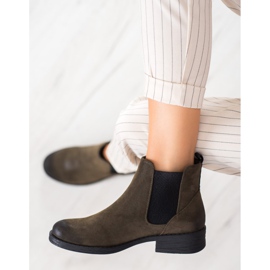 Sergio Leone Trendiga Chelsea -stövlar grön 2