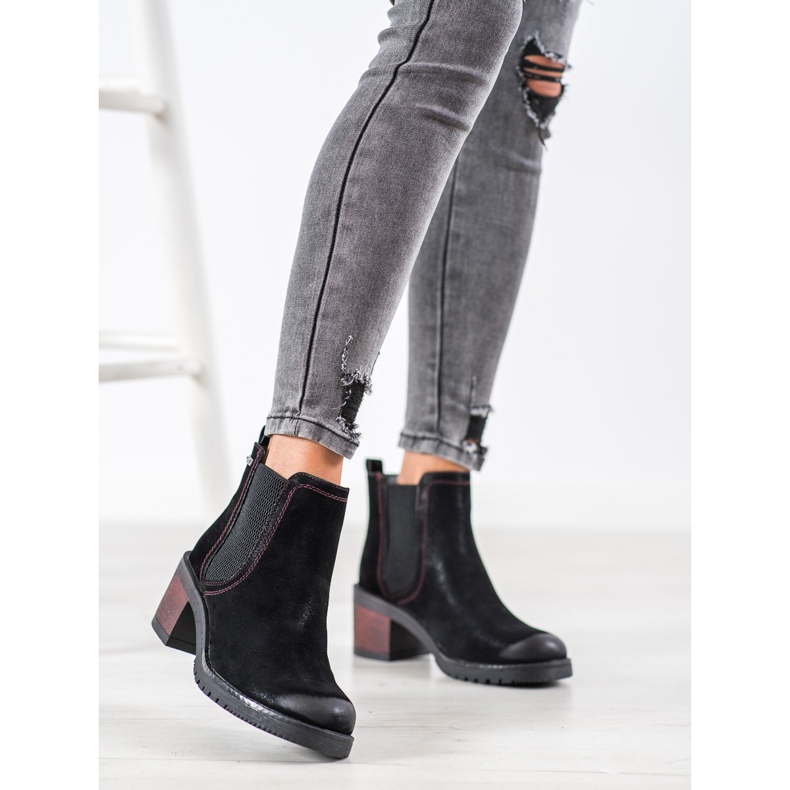 Sergio Leone Snygga Chelsea stövlar svart 1