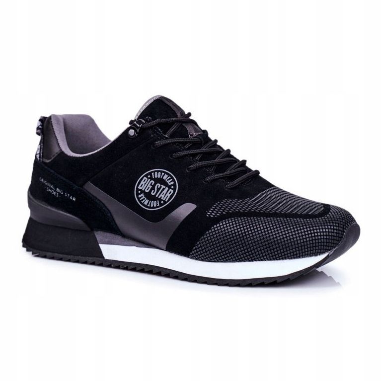 Sport Herr Sneakers Big Star Black GG174548 svart grå 1