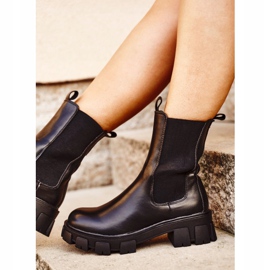 S.Barski Kvinnors höga stövlar Genius Black svart 1