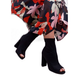 SEA Kvinnors stövlar på en högklackad Lycra Open Toes Black First svart 2