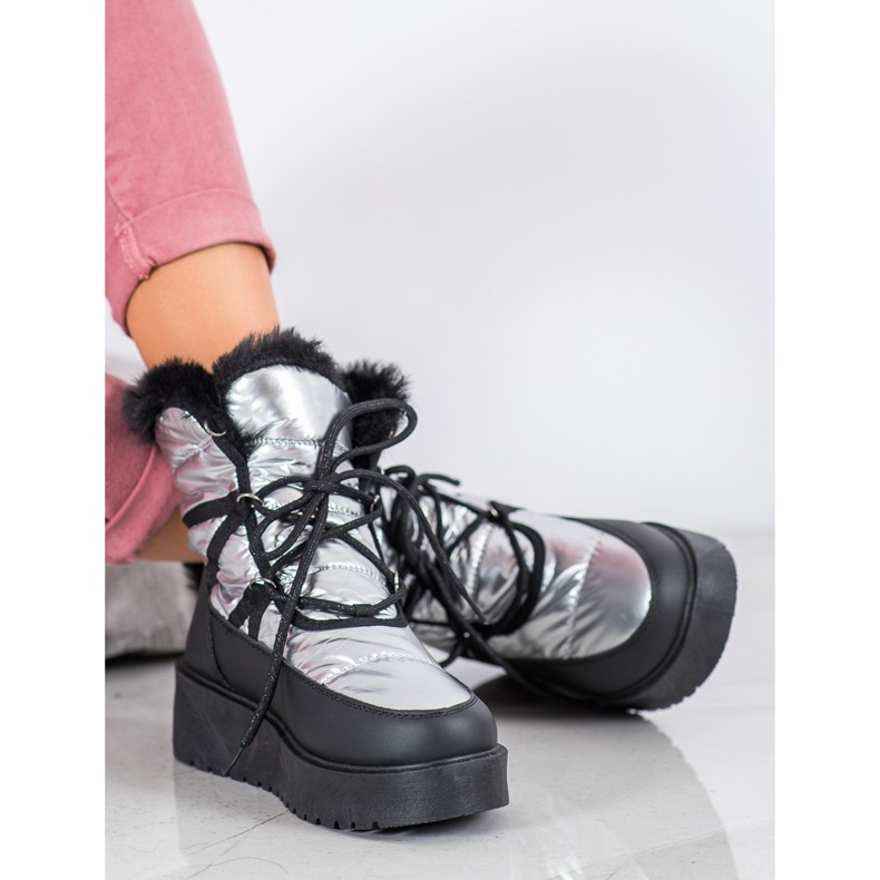 Bella Paris Mode snöskor silver- grå 1