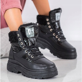 Bella Paris Sneakers med fårskinn svart 1