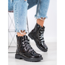 VINCEZA lackerade arbetare svart 2