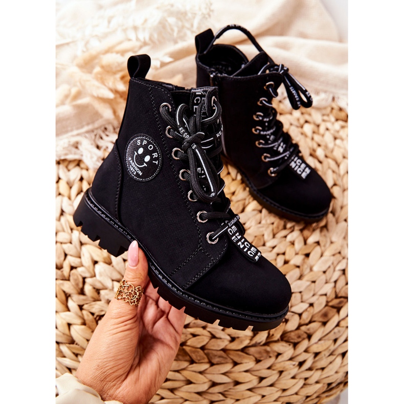 Vinceza Barnstövlar Arbetare Svart Mini Aspen 2