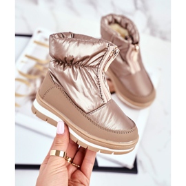 WEESTEP Barnullens varma snöskor Guldbubblor gyllene 2