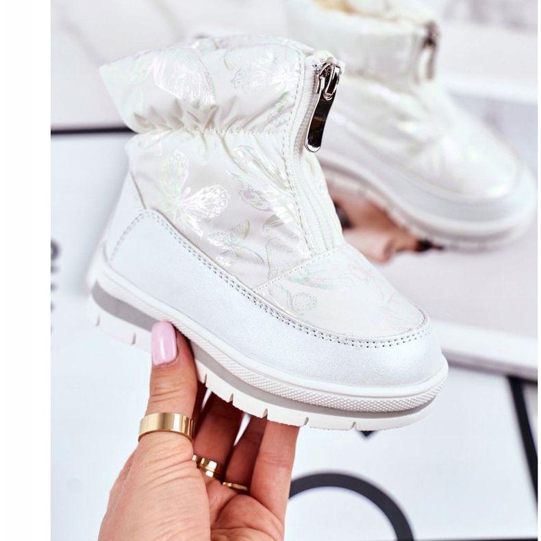 WEESTEP Barnullens varma snöstövlar vita bubblor 2