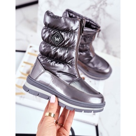 WEESTEP Barns snöskor uppvärmda med ull mörkgrå mamma 1