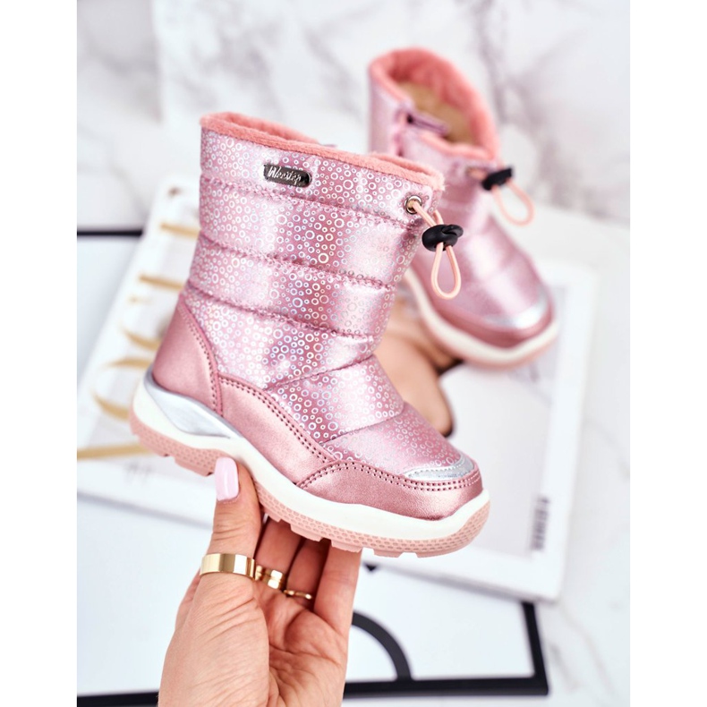 WEESTEP Barns snöskor uppvärmda med ullrosa Felini 2