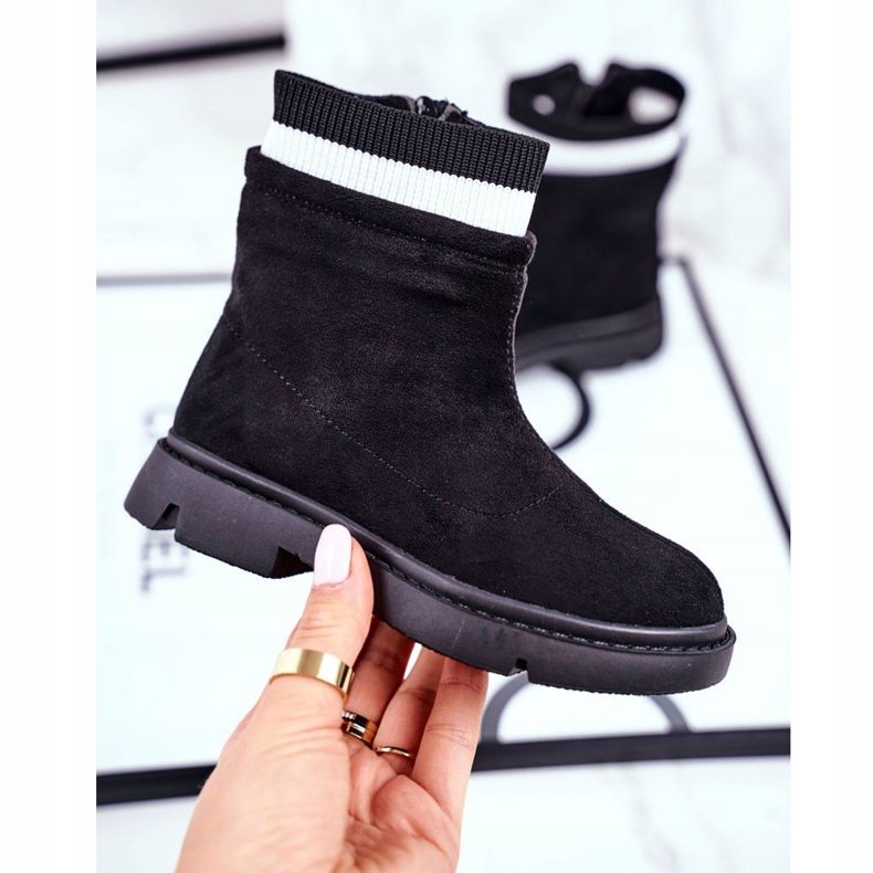 Apawwa Barnens svarta varma stövlar Pinko 1