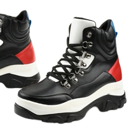 Svarta sneakers färgglada Neamelira vit röd 1