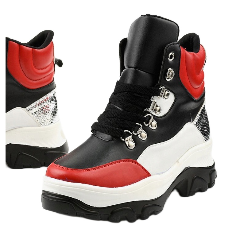 Röda Neamelira färgglada sneakers svart 1