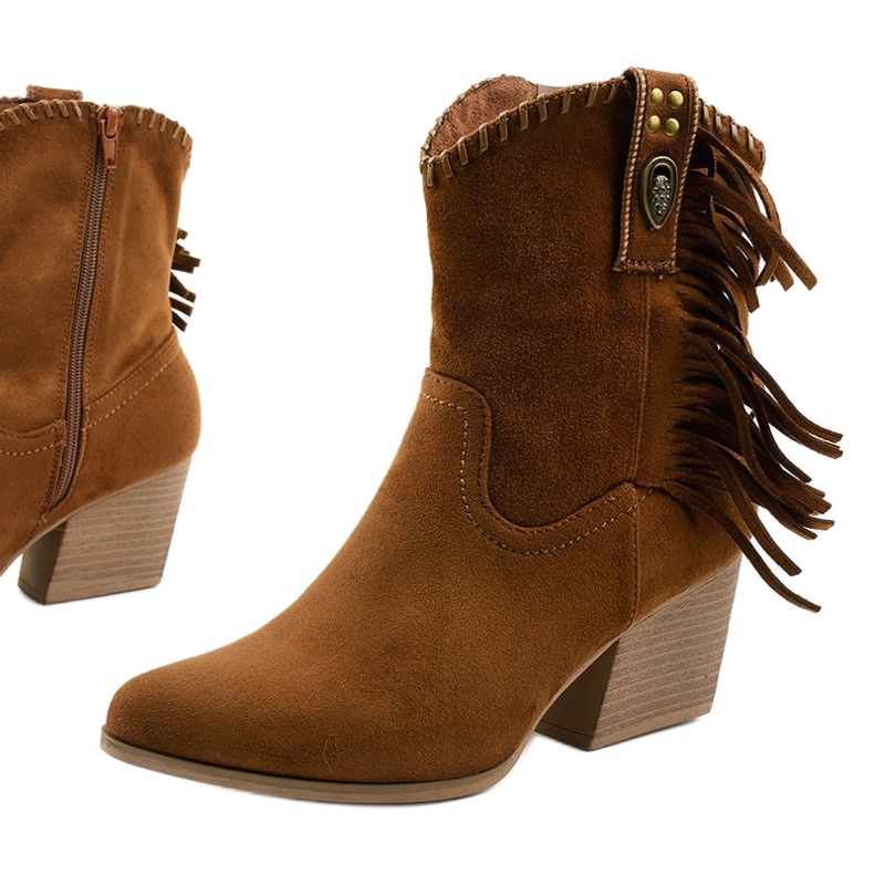 Brun cowboystövlar i mocka från Lamimeila 1