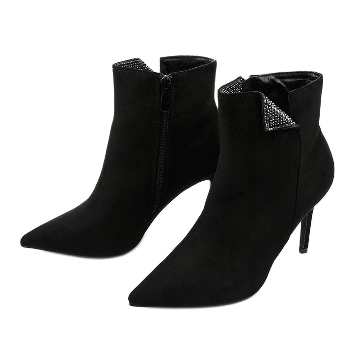 Svarta fotkängor med Adrearene paljetter 2
