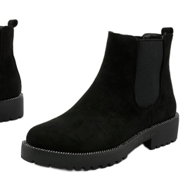 Svarta platta stövlar i mocka från Nahneva 1