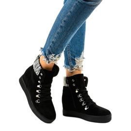 Svarta Kalista wedge sneakers 1