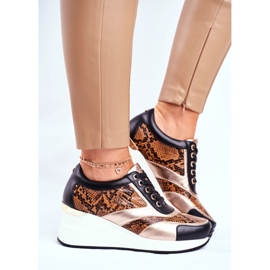 GOE Kvinnors sportskor Sneakers Svart läder GG2N3044 mångfärgad 2