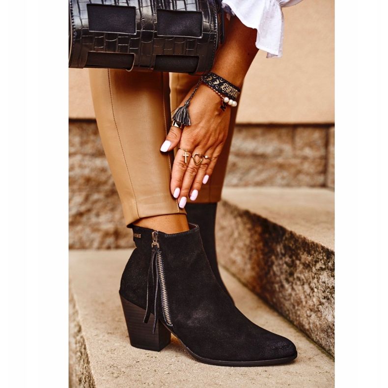 Damskor på högklackat Big Star Black GG274362 svart 2