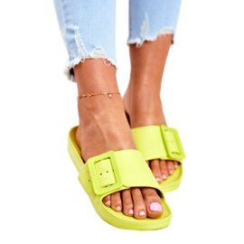 Dam Tofflor Big Star med grönt spänne FF274A390 1