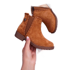 POPA Barnskor Flat Heel Camel Sicarro brun 1