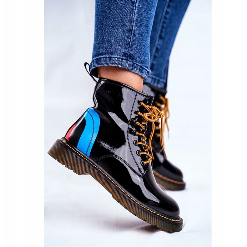 Kängor för kvinnor Trappers Glany Goe Leather Black GG2N3056 svart 2