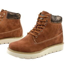 Kamel snörade stövlar Haireino brun 1