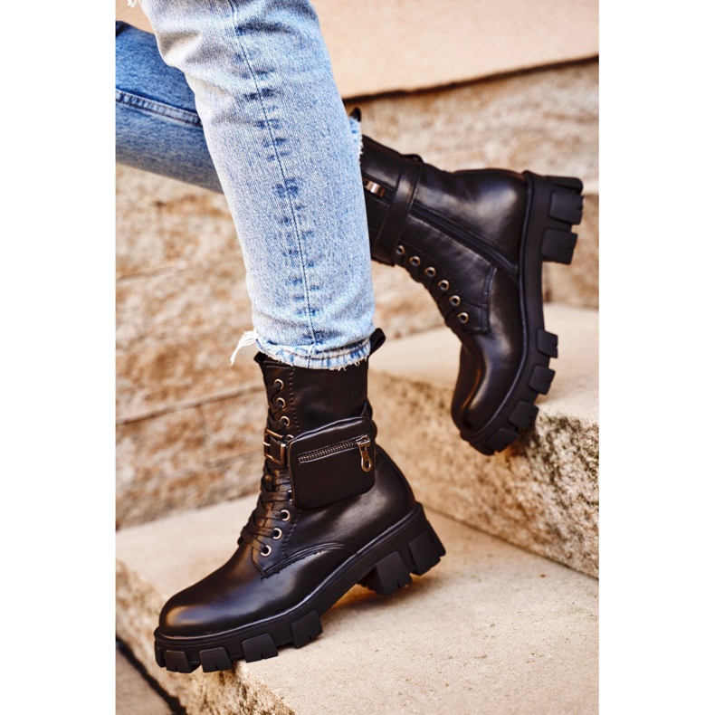 S.Barski Kvinnors stövlar på plattformen Black Warmed Verdem svart 1