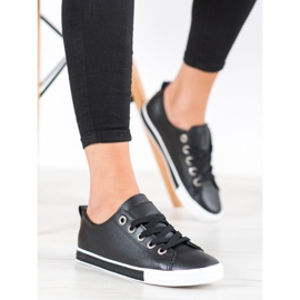 SHELOVET Eco Leather Sneakers svart 1