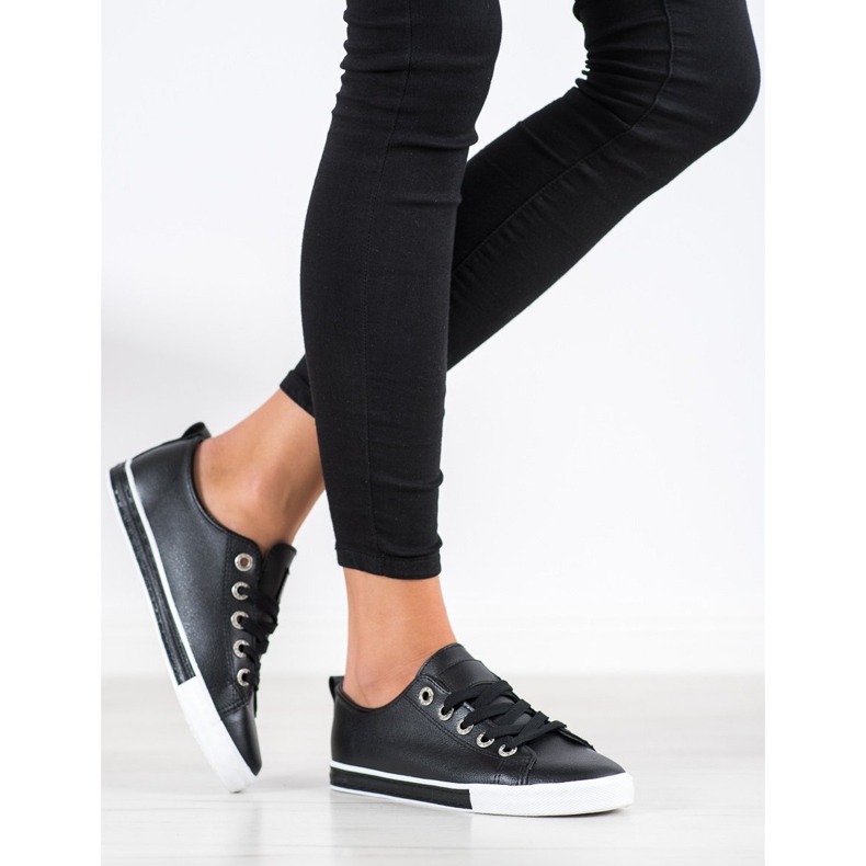 SHELOVET Eco Leather Sneakers svart 2