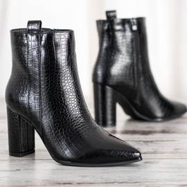 Seastar Snygga stövlar med mönster svart 2