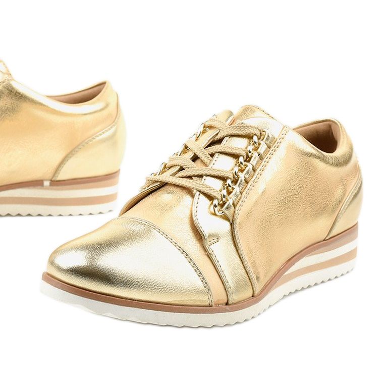 Gold Wedge Sneakers 15S8621 gyllene 1