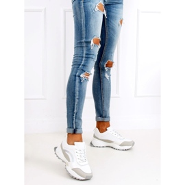 Vita och grå LA87P Gråa sportskor 1