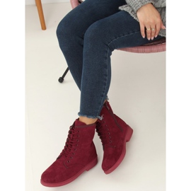 Burgundy snörskor E2002 Wine röd 2