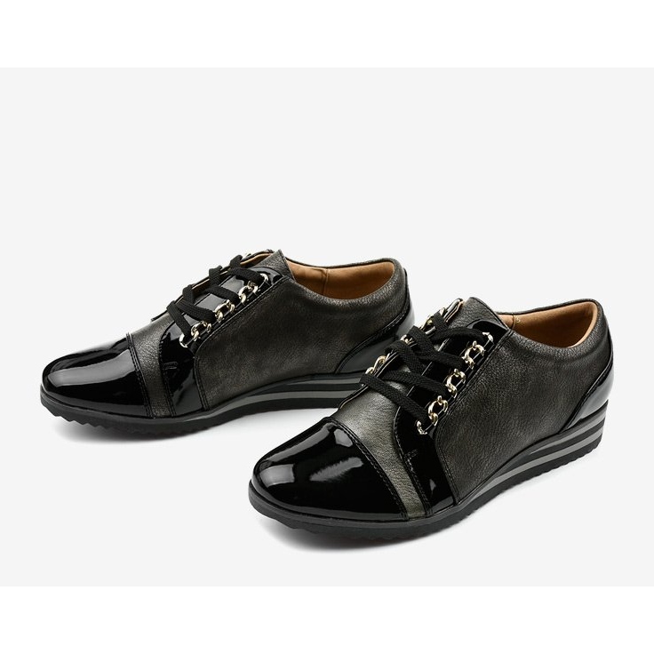 Svarta trendiga Wedge Sneakers 15S8621 2