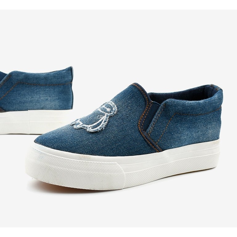 Cherilena sneakers jeans marinblå blå 1